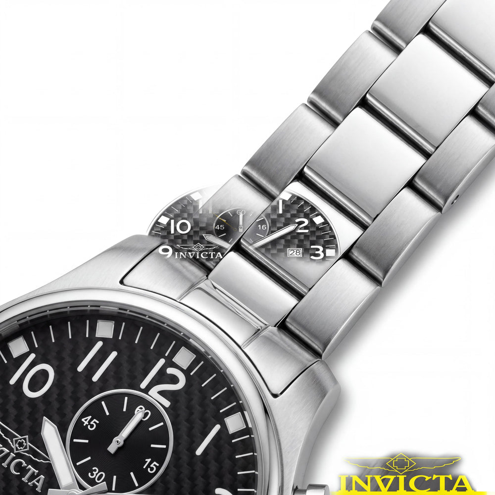 Invicta 0379 Men's Watch — front view, Quartz movement 40mm