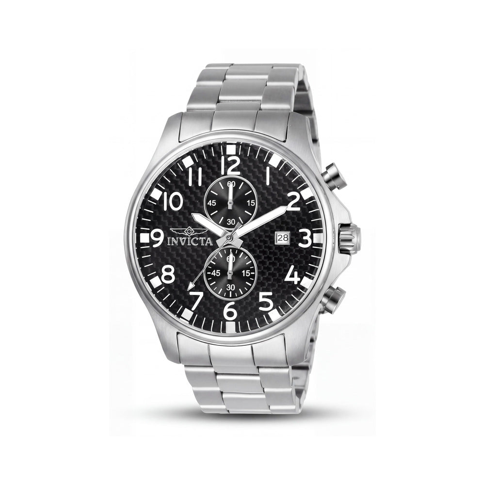 Invicta 0379 Silver Stainless Steel Men's Watch, 40mm
