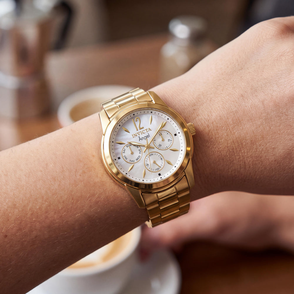 Invicta 0465 Women's Watch — side view, Stainless Steel case 38mm