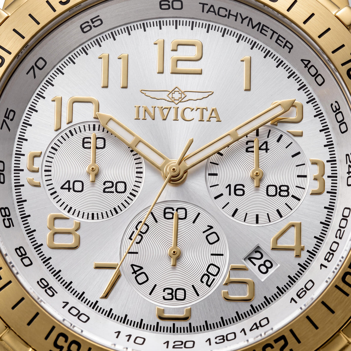 Reloj Invicta 11369 para hombre, cronógrafo dorado, 45 mm, Photo 2