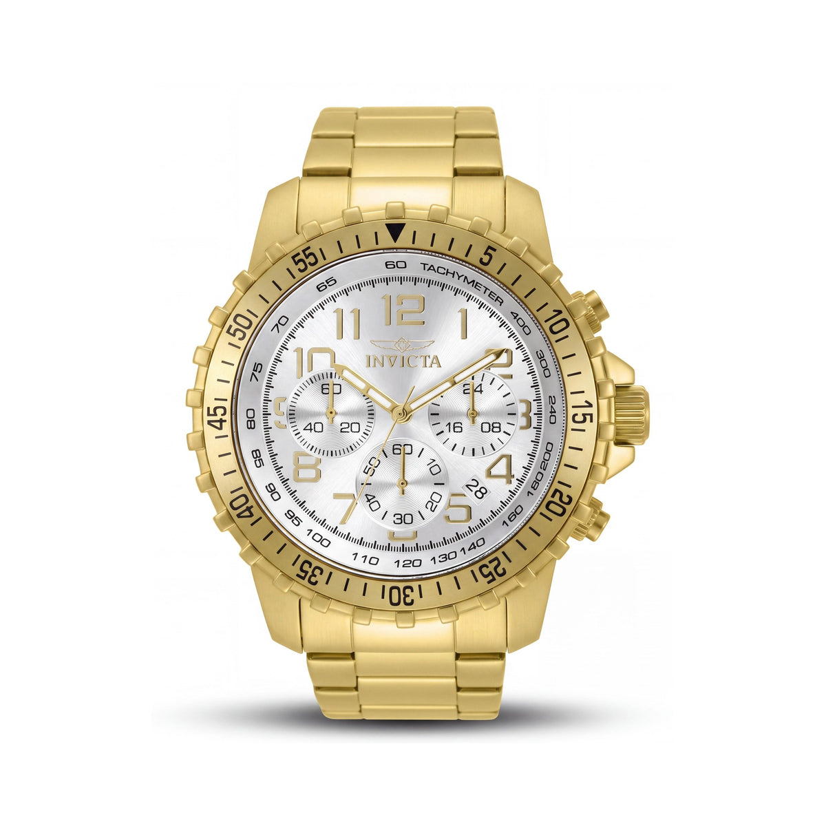 Reloj Invicta 11369 para hombre, cronógrafo dorado, 45 mm, Photo 1