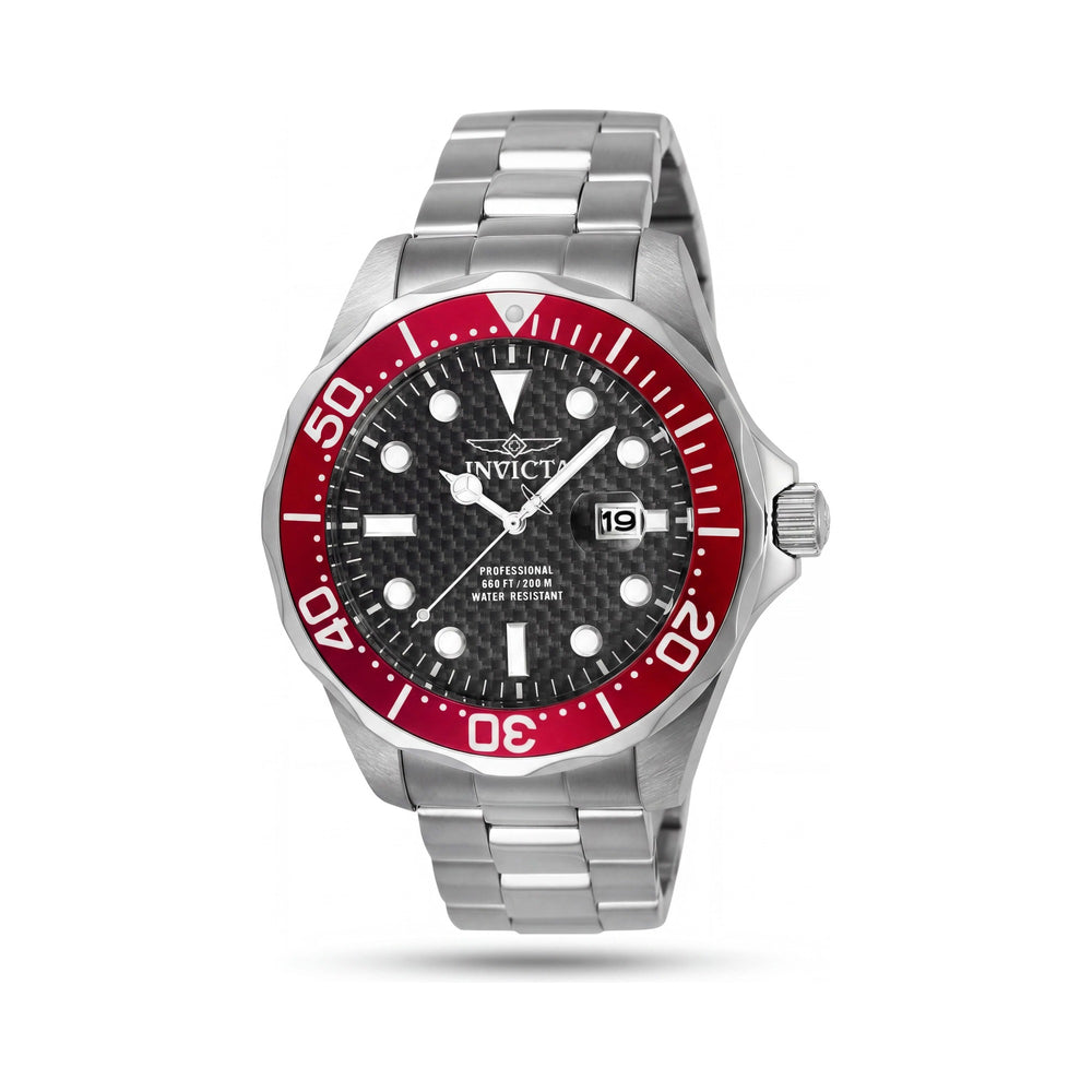 Invicta 12565 Black Dial Stainless Steel Unisex Watch, 47mm