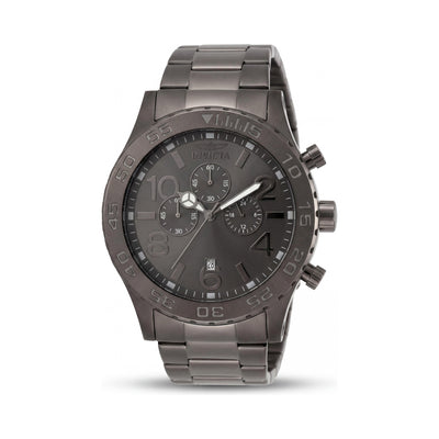 Invicta 1272 Black Dial Stainless Steel Men's Watch, 50mm