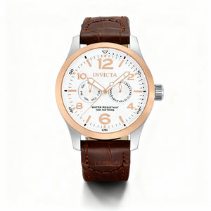 Invicta 13010 I-Force Silver, Rose Gold, Brown Dial Stainless Steel Men Watch, 48mm