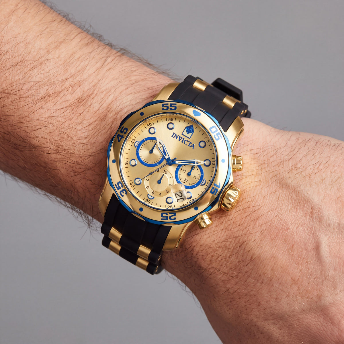 Invicta 17887 Men's Gold Chronograph Watch, 48mm, Photo 4