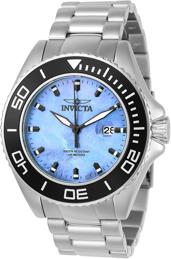 Invicta Pro Diver 23067 Silver Blue Quartz Watch for Men, 48mm