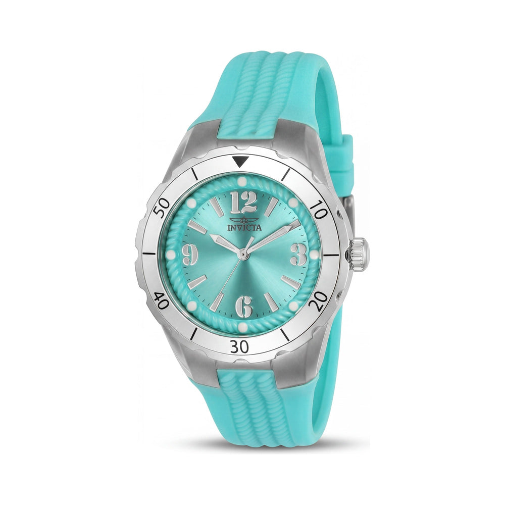 Invicta 24124 Silver, Blue Dial Stainless Steel Unisex Watch, 38mm