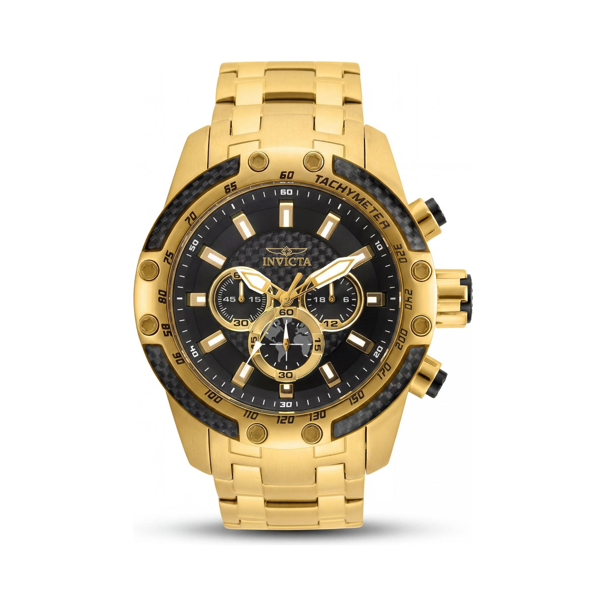 Invicta Speedway 25944 Men's Gold Chronograph Watch, 50mm, Photo 1