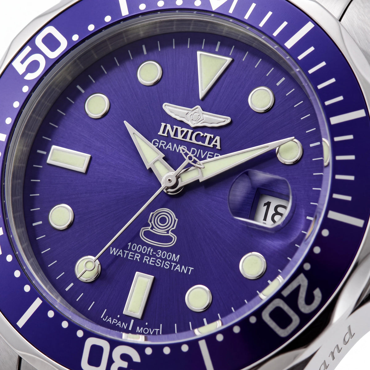 Invicta Grand Diver 3045 Men's Silver Automatic Watch, 47mm, Photo 2