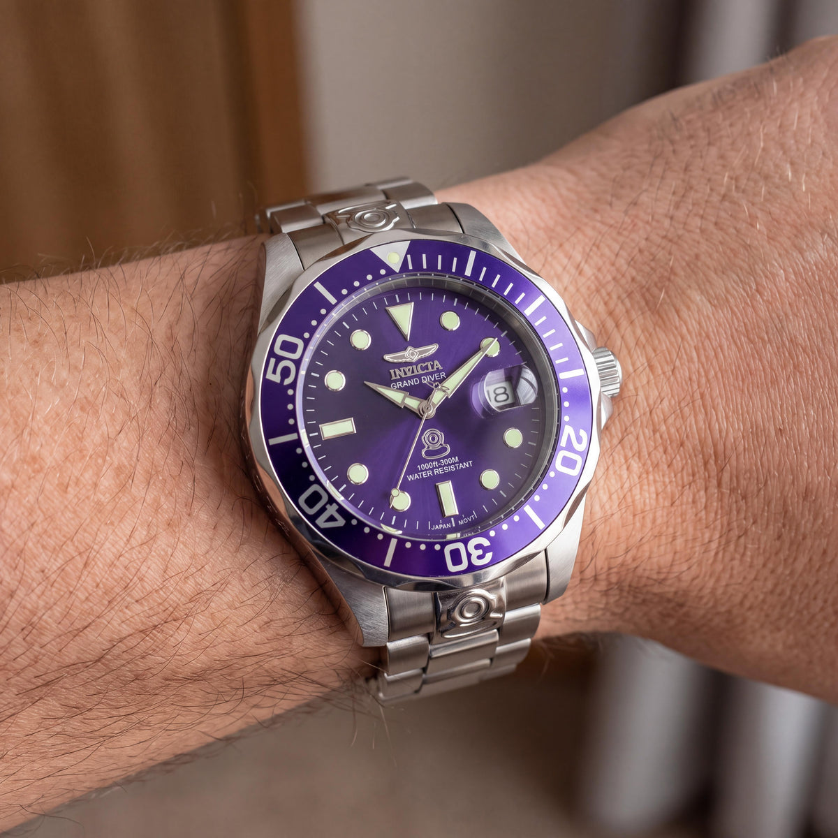 Invicta Grand Diver 3045 Men's Silver Automatic Watch, 47mm, Photo 4