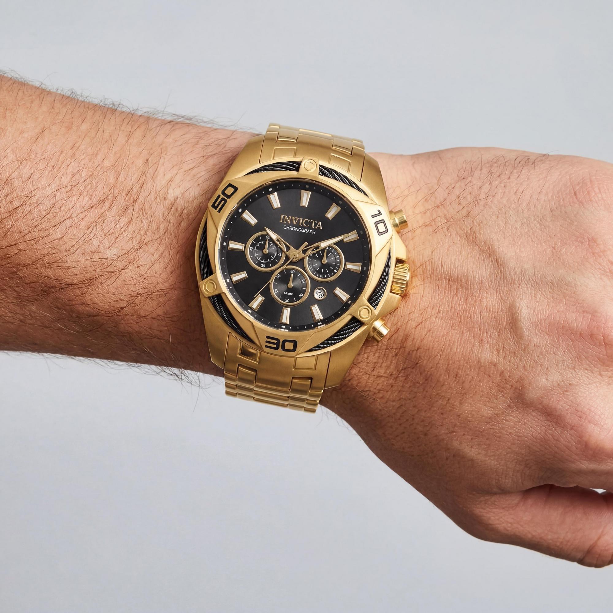 Invicta 34119 Reloj Cronógrafo para Hombre, Esfera Negra 50 mm, Photo 3