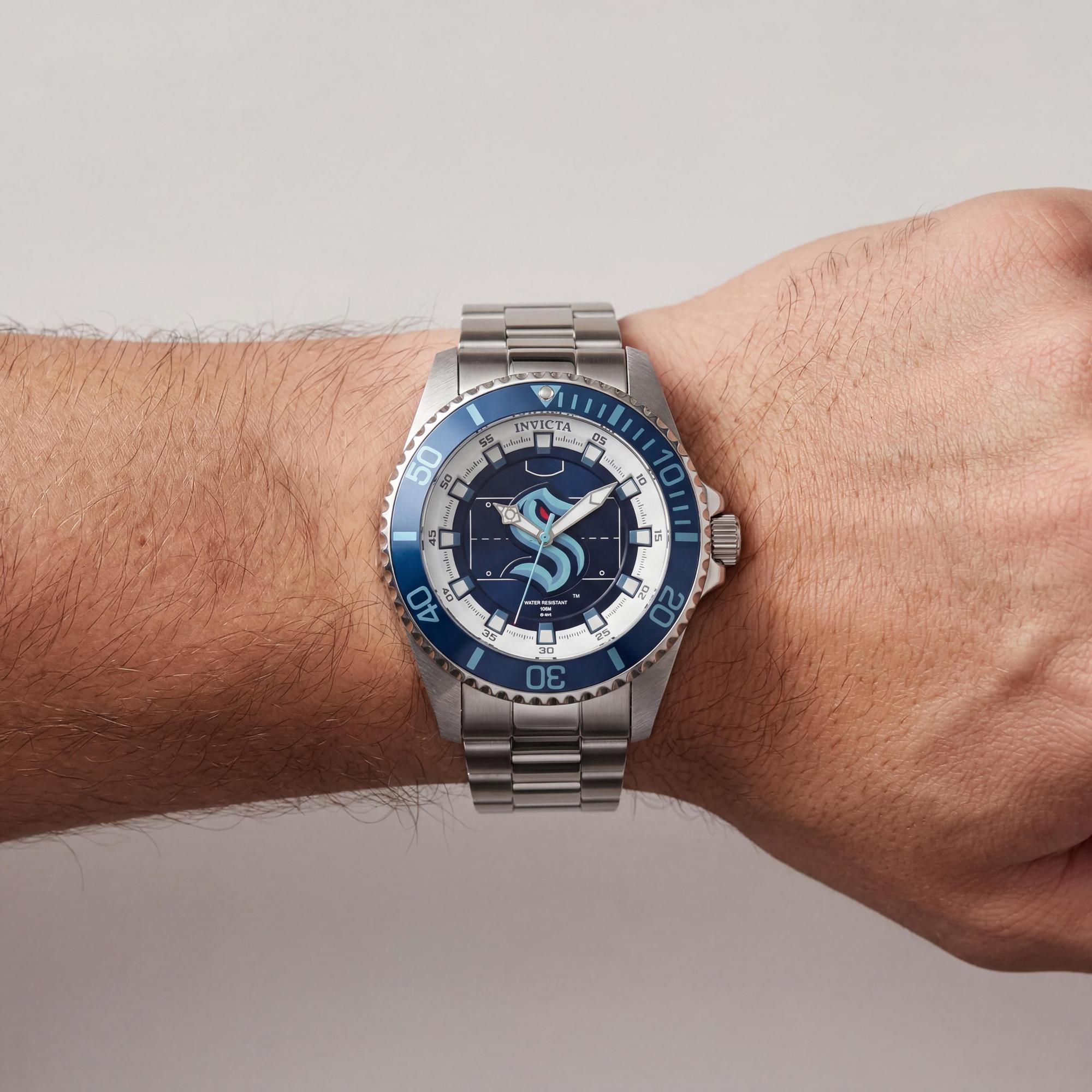 Invicta 42248 Reloj de Hombre, Esfera Plateada Acero Inoxidable 47mm, Photo 3