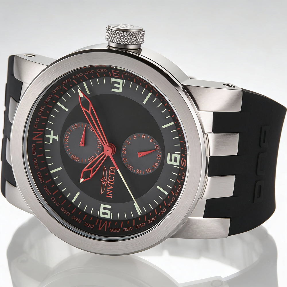 Invicta 44224 Men's Watch — front view, Quartz movement 46mm