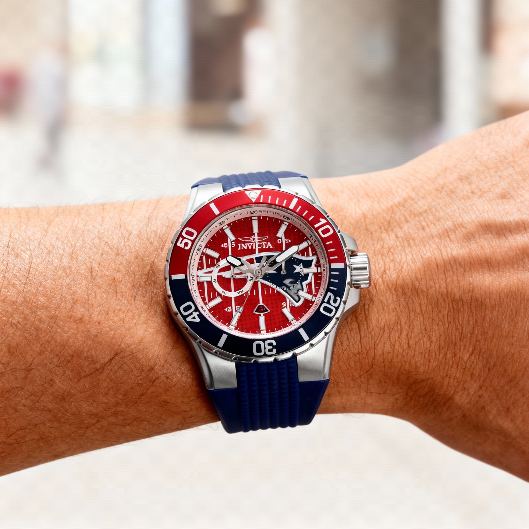 Invicta 45406 Men's Red Stainless Steel Chronograph Watch, 50mm, Photo 3