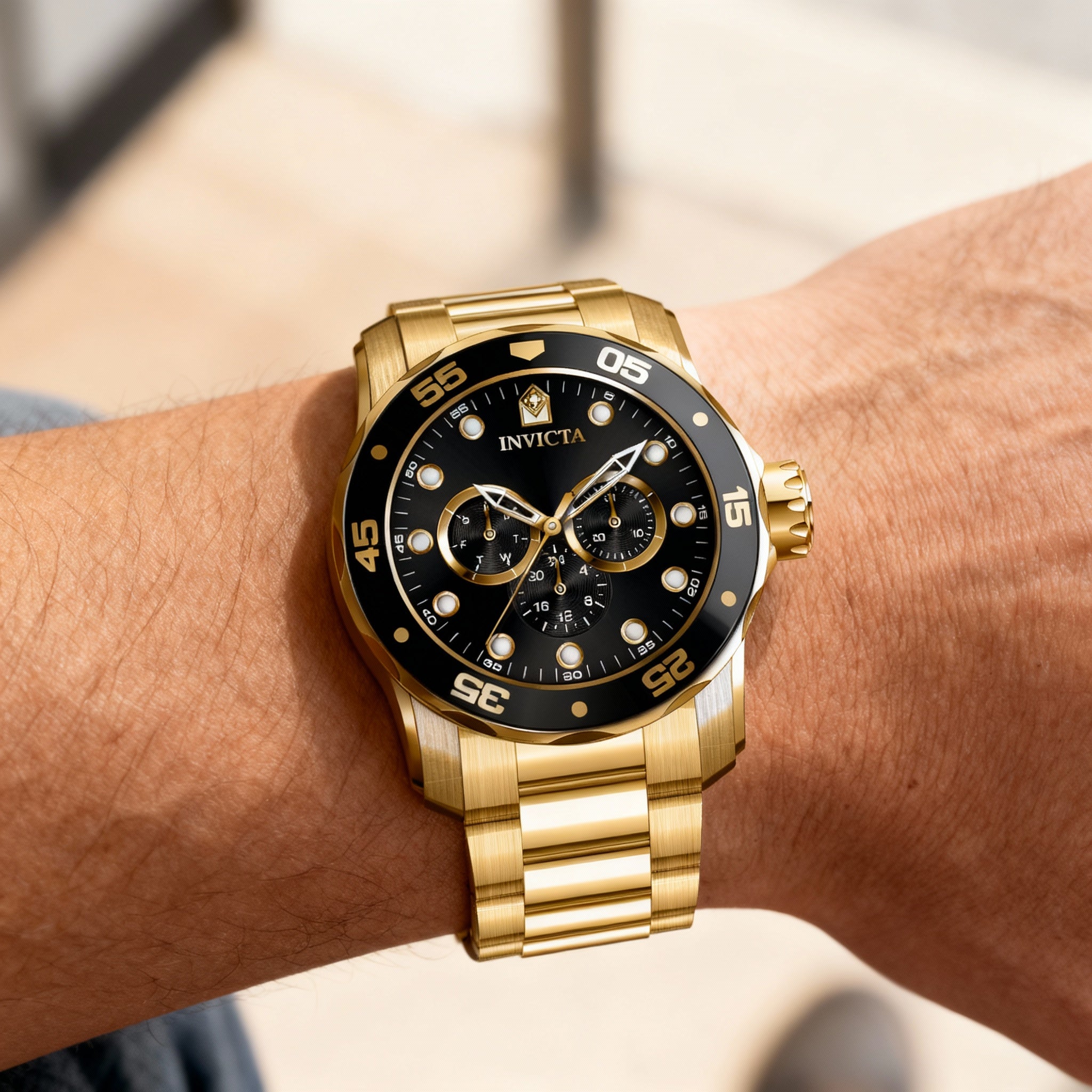 Reloj Invicta 47129 para hombre de acero inoxidable negro, 48 mm, Photo 3