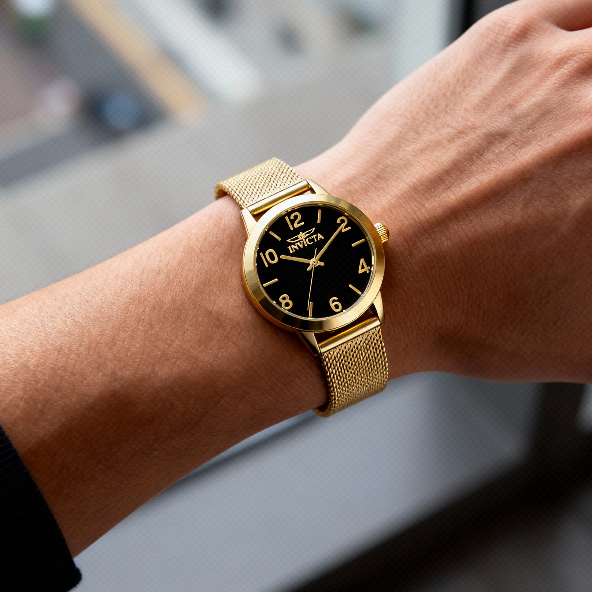 Reloj Invicta Wildflower 47277 unisex de cuarzo dorado, 34 mm, Photo 3