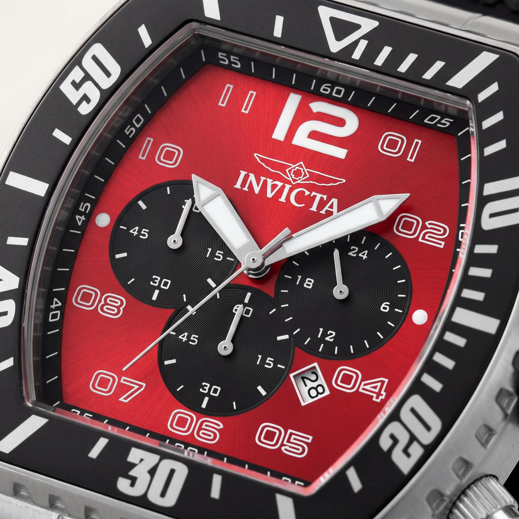 Invicta Pro Diver 47283 Unisex Chronograph Watch, Red Dial 51mm, Photo 2