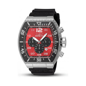Invicta 47283 Red Dial Stainless Steel Unisex Watch, 51mm