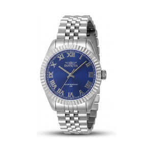 Invicta 47411 Silver, Blue Dial Stainless Steel Unisex Watch, 36mm