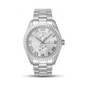 Invicta 47421 Silver Dial Stainless Steel Unisex Watch, 43mm