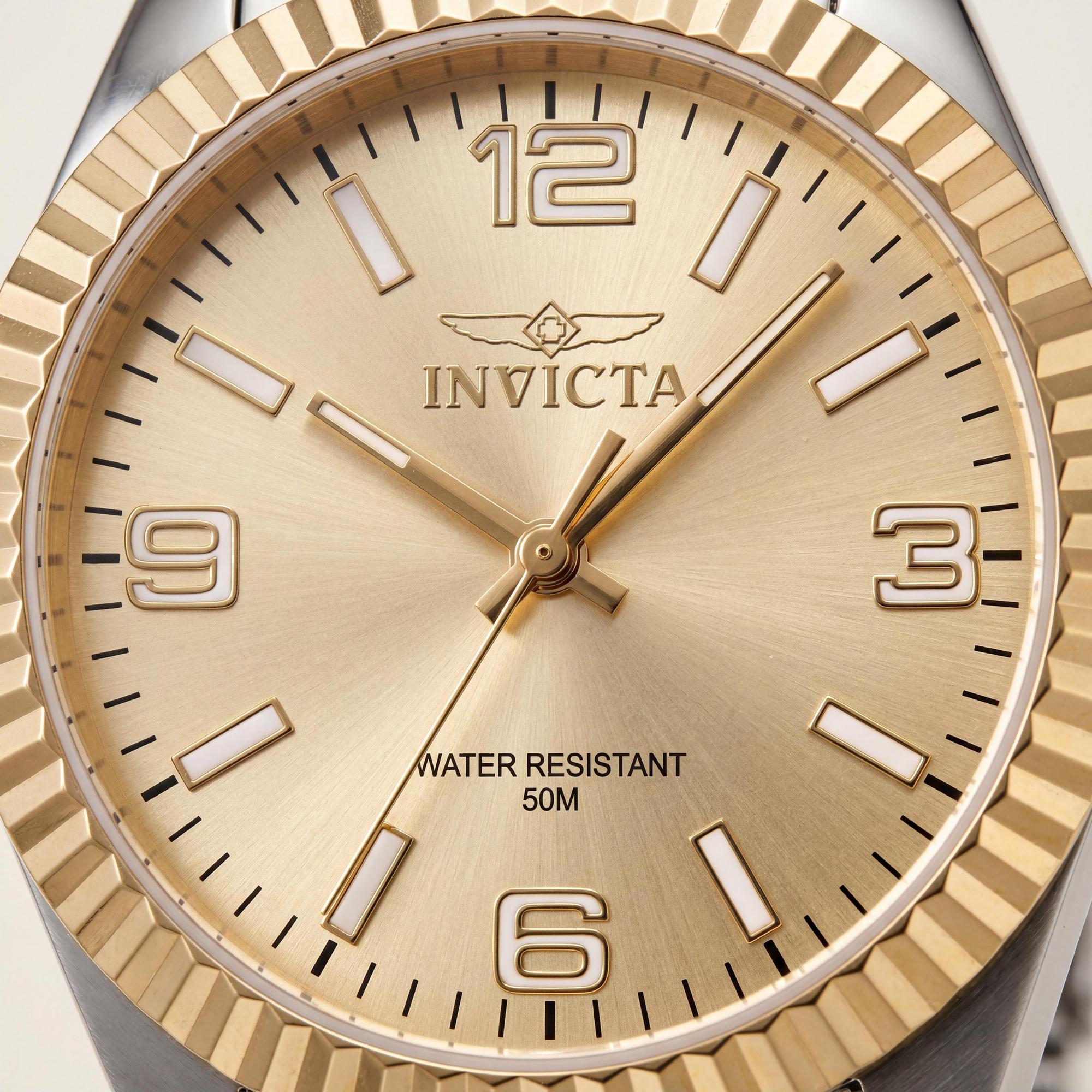 Invicta 47472 Reloj unisex, esfera dorada, acero inoxidable 36 mm, Photo 2