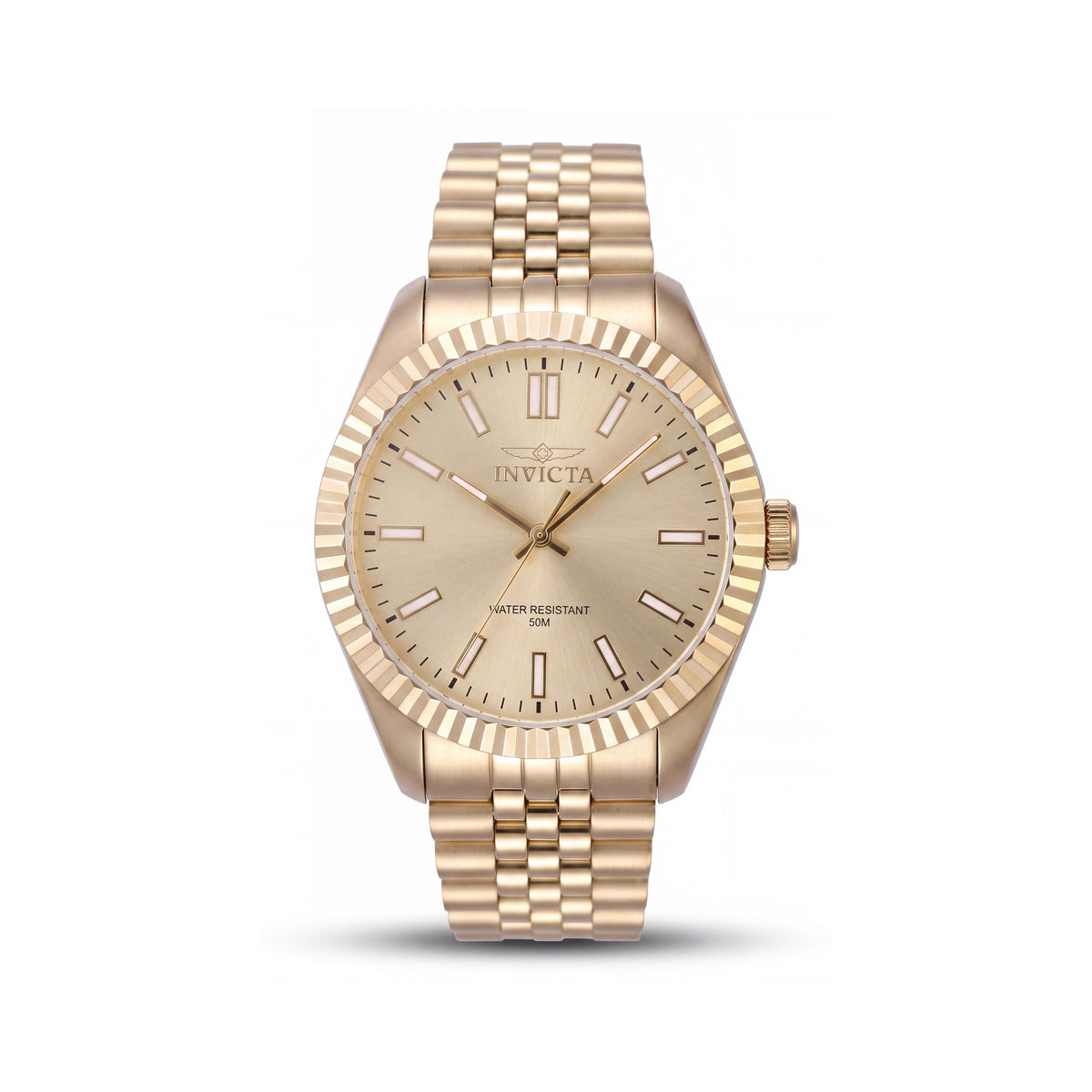 Invicta Specialty 47491 Reloj de cuarzo de acero inoxidable con esfera dorada para hombre, caja de 43 mm, resistente al agua hasta 5 ATM, Photo 1