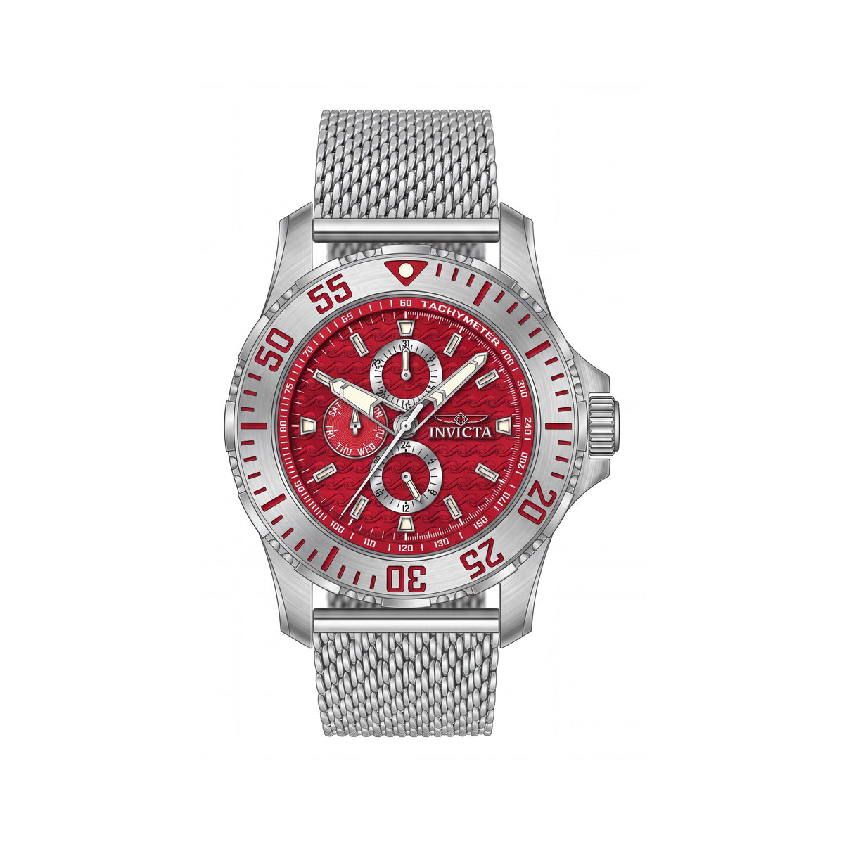 Invicta 47899 Reloj clásico para hombre de 49,50 mm de acero inoxidable, resistente al agua hasta 50 m, con números arábigos y manecillas de alto contraste, Photo 1