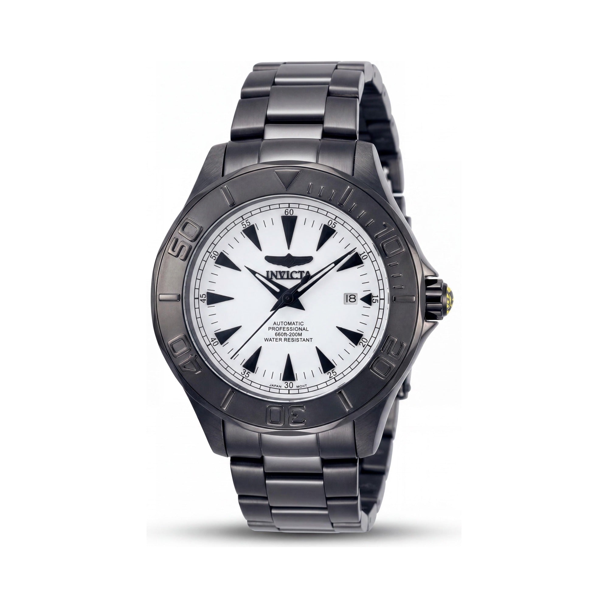 Invicta 7113 Reloj automático unisex, esfera negra de acero inoxidable de 47 mm, Photo 1