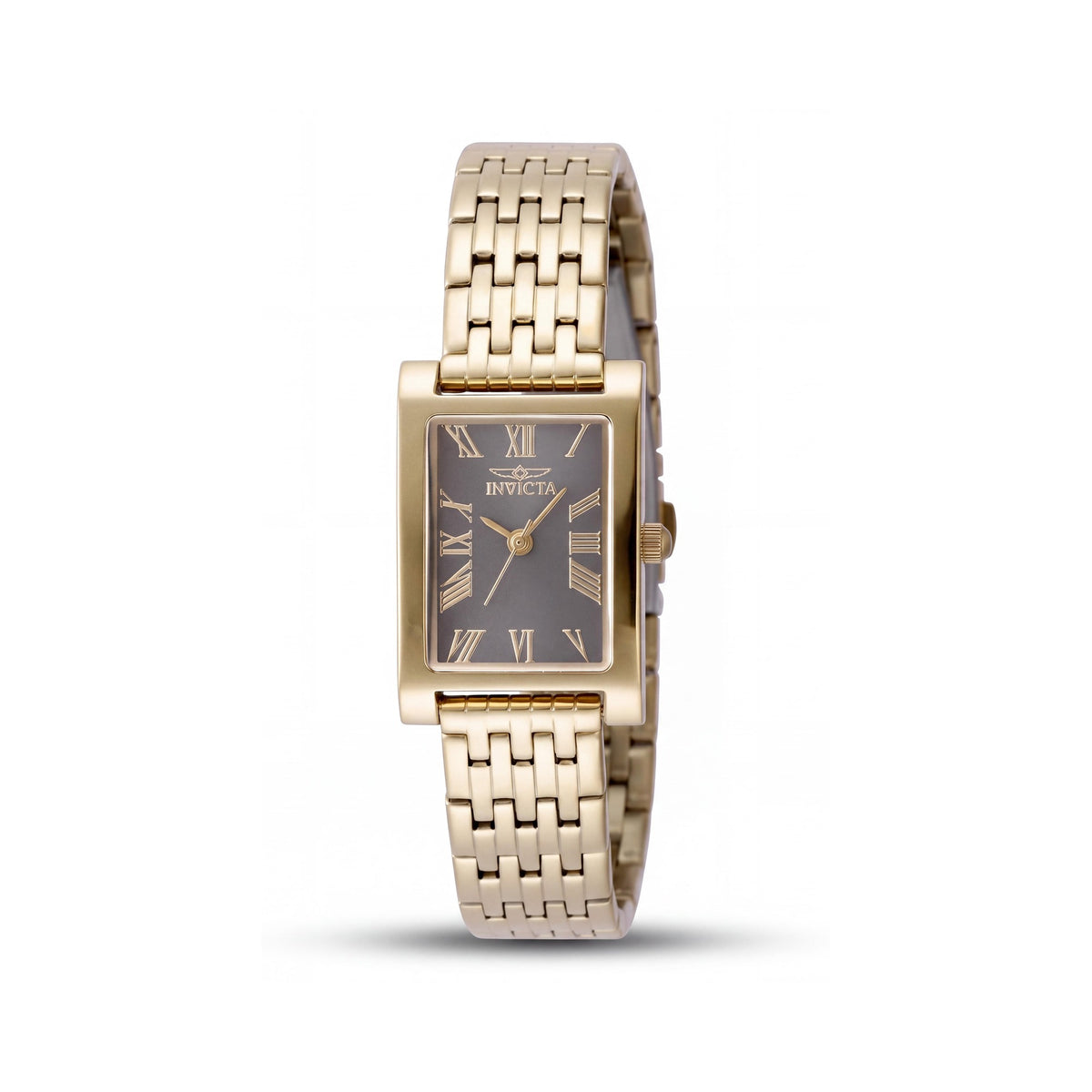 Reloj Invicta Angel 49076 para mujer, con brazalete de acero inoxidable, caja dorada, cuarzo y esfera gris de 19 mm, Photo 1