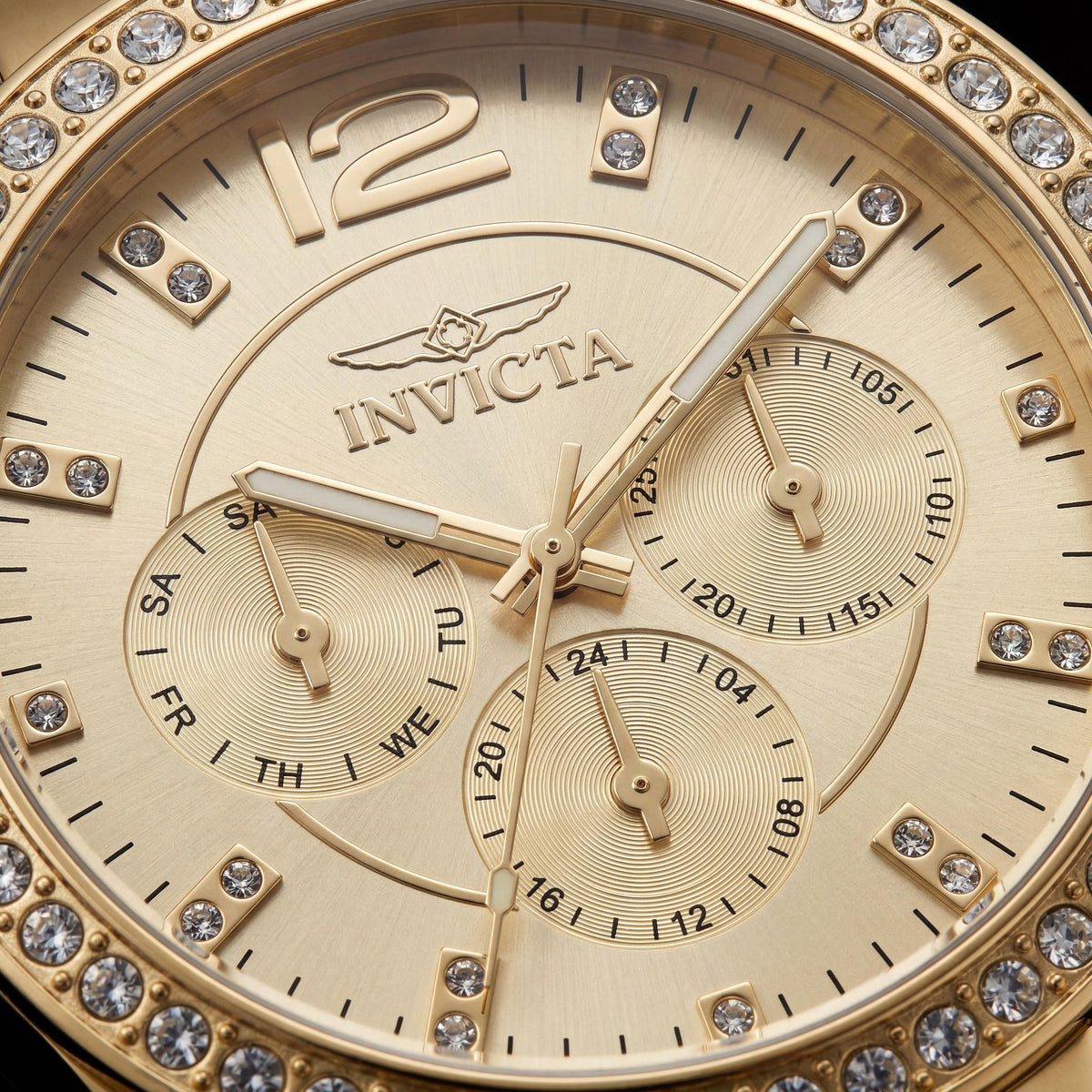 Invicta Angel 50109 Unisex Gold Chronograph Watch, 38mm, Photo 2