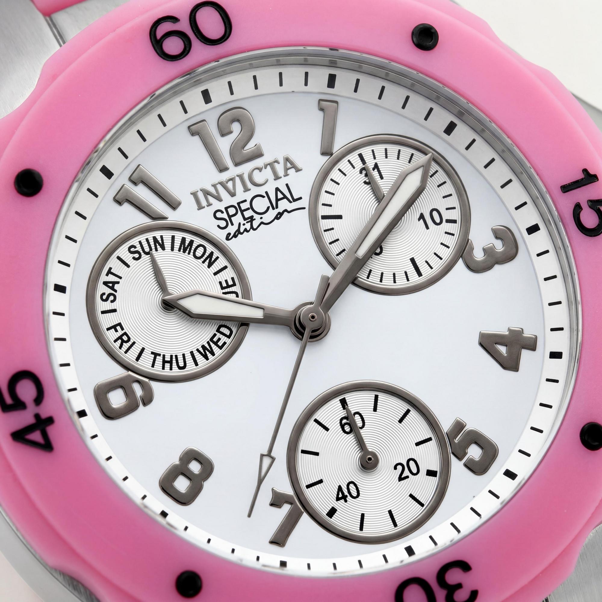 Reloj cronógrafo Invicta Angel para mujer, esfera rosa de 38 mm, Photo 2