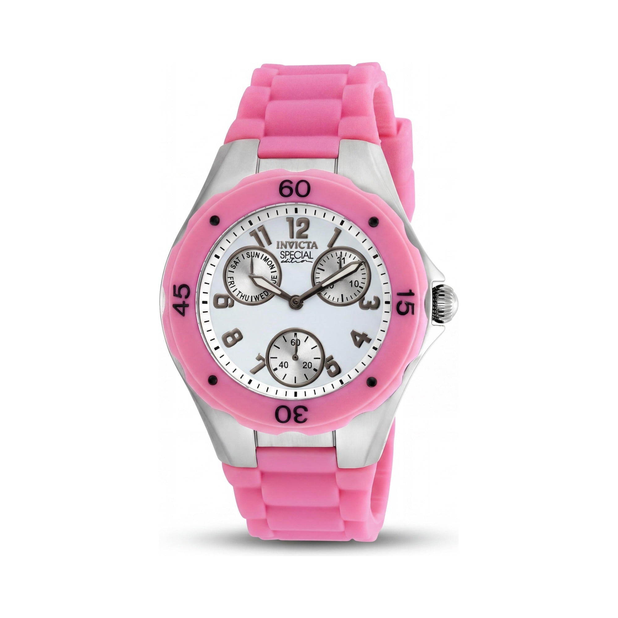 Reloj cronógrafo Invicta Angel para mujer, esfera rosa de 38 mm, Photo 1