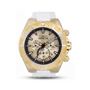 Invicta Aviator 37636 White Stainless Steel Unisex Watch, 49mm