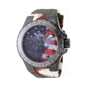 Invicta Aviator 48956 Red Dial Stainless Steel Unisex Watch, 50mm