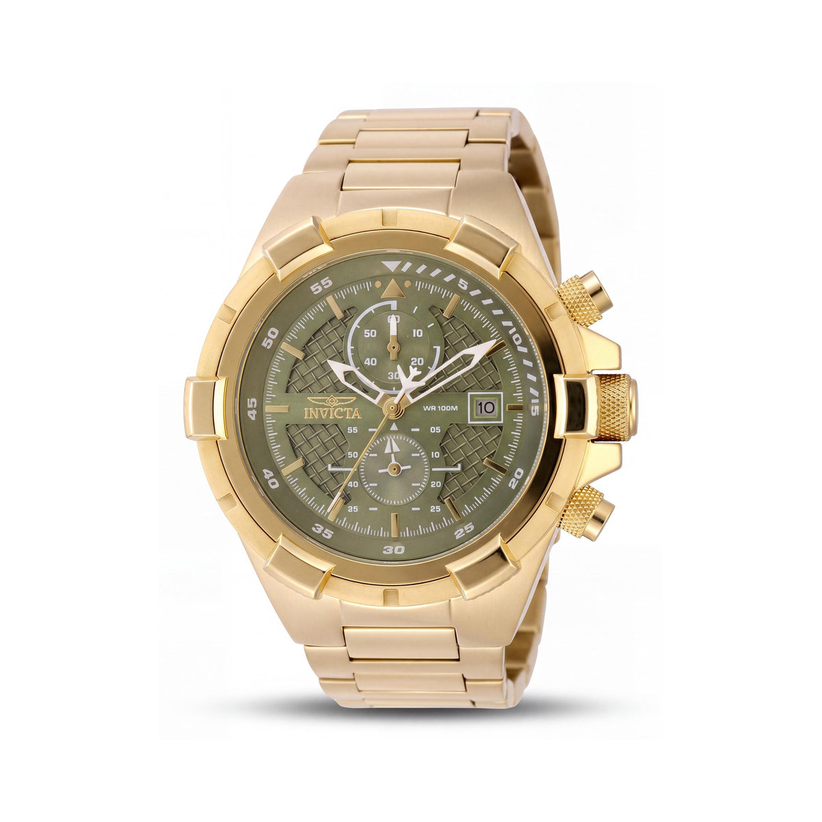 Invicta Aviator 49255 Unisex Gold Chronograph Watch, 50mm, Photo 1