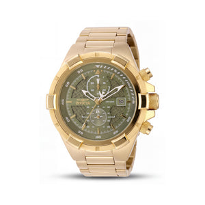 Invicta Aviator 49255 Gold Stainless Steel Unisex Watch, 50mm