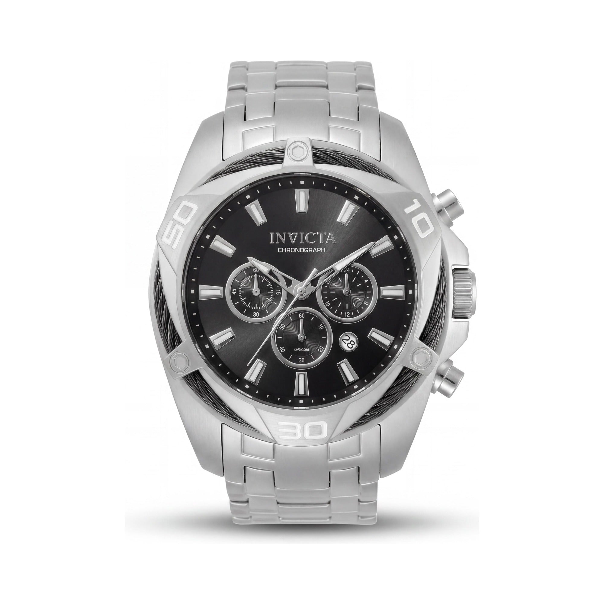 Invicta Bolt 34118 Men's Chronograph Watch, Silver 50mm, Photo 1