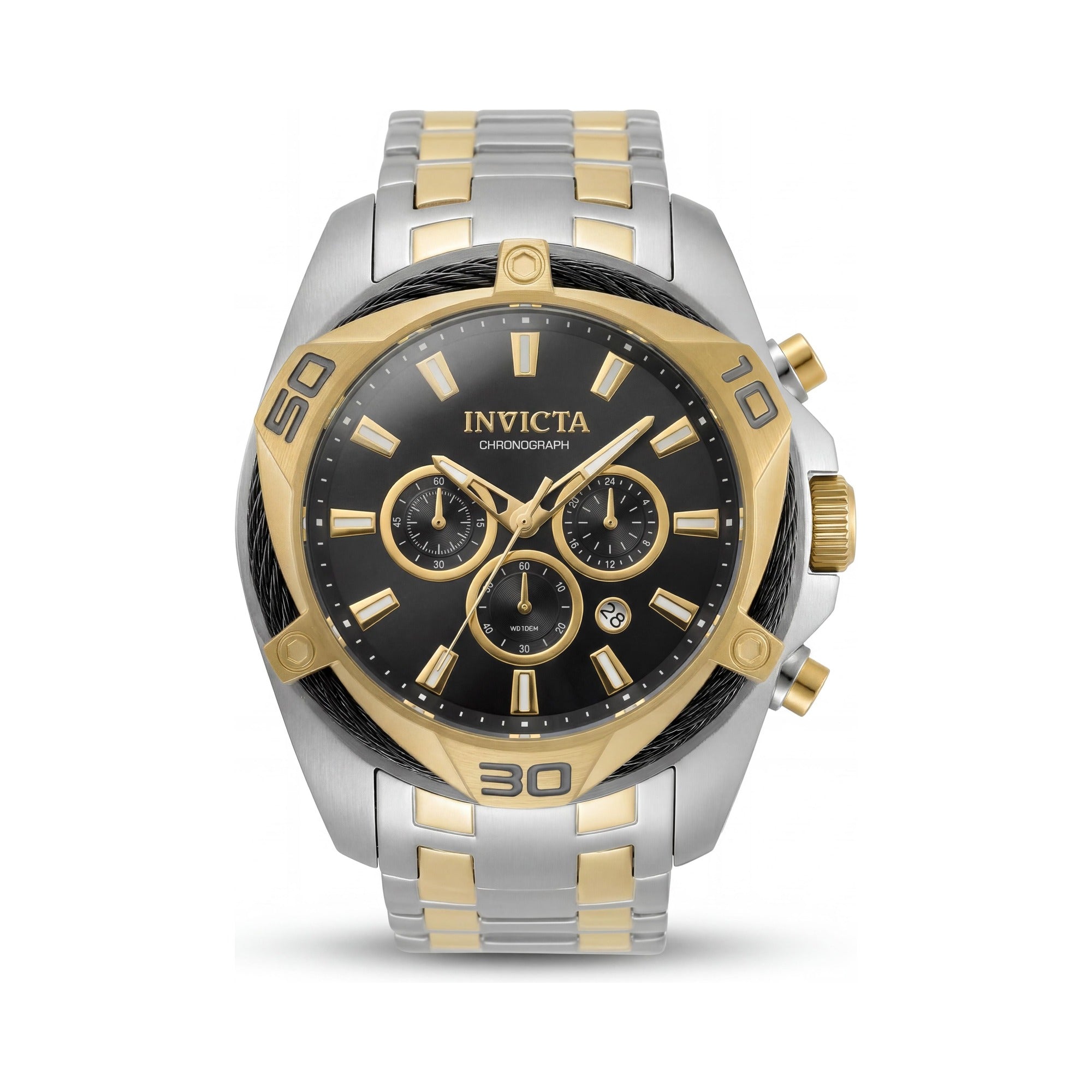 Invicta Bolt 34127 Men's Watch, Gold Dial Stainless Steel 50mm, Photo 1