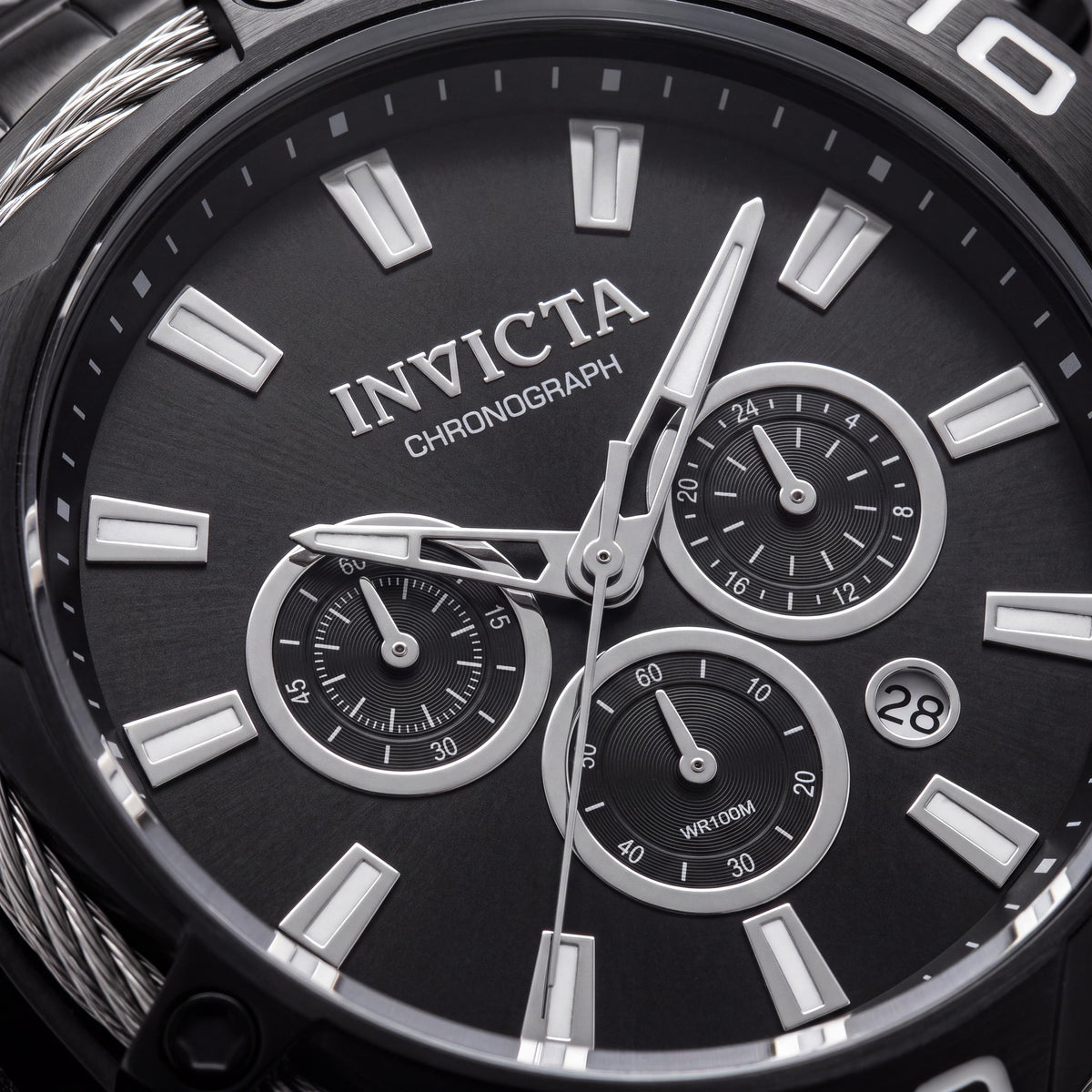 Invicta Bolt 34136 Men's Black Chronograph Watch, 50mm, Photo 2