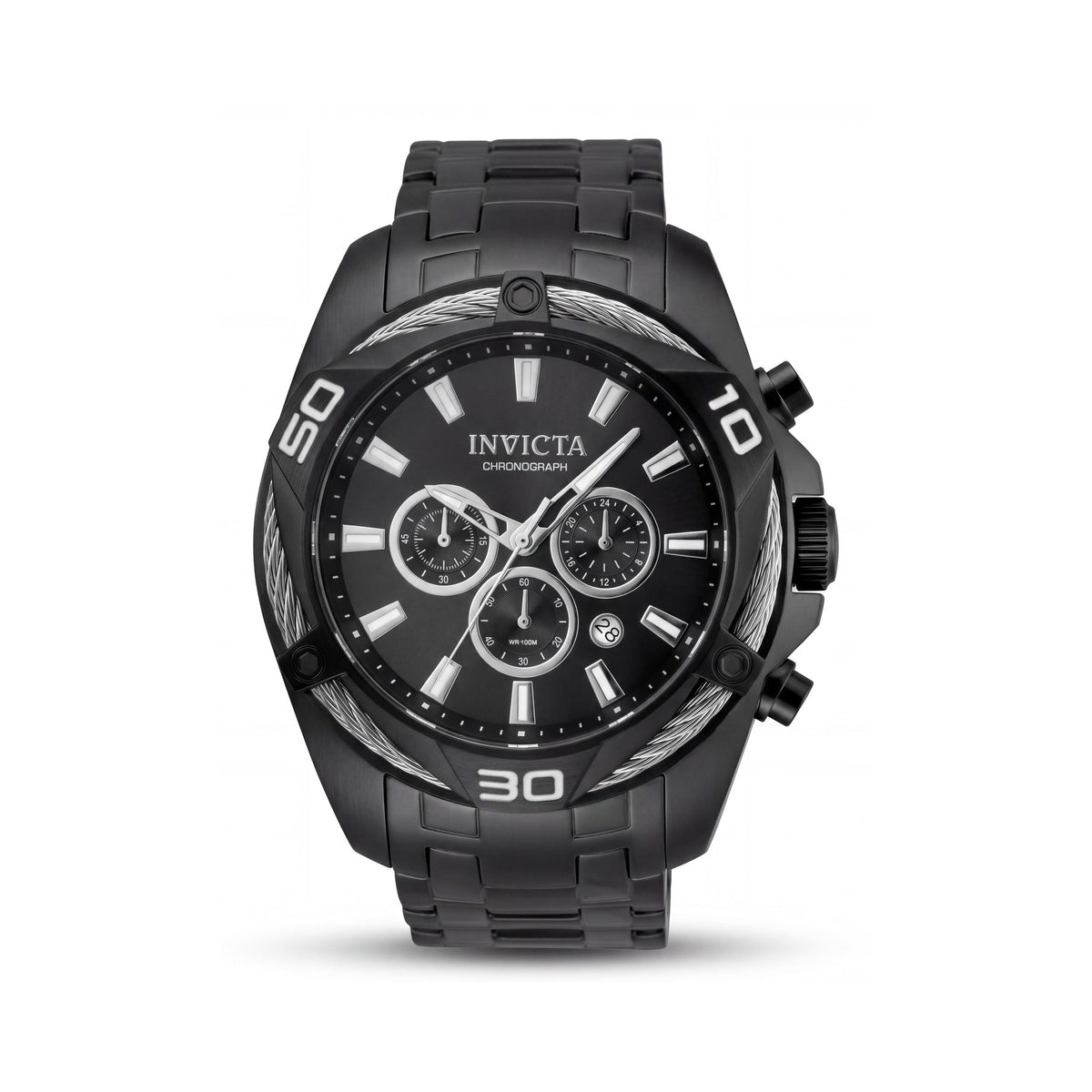 Invicta Bolt 34136 Men's Black Chronograph Watch, 50mm, Photo 1