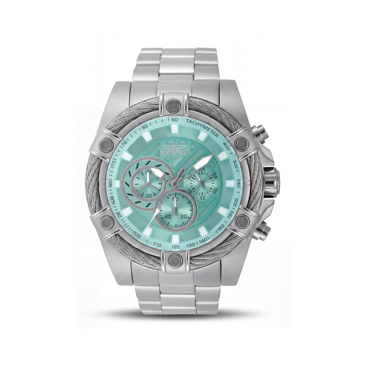 Invicta Bolt 45874 Unisex Silver Chronograph Watch, 52mm, Photo 1