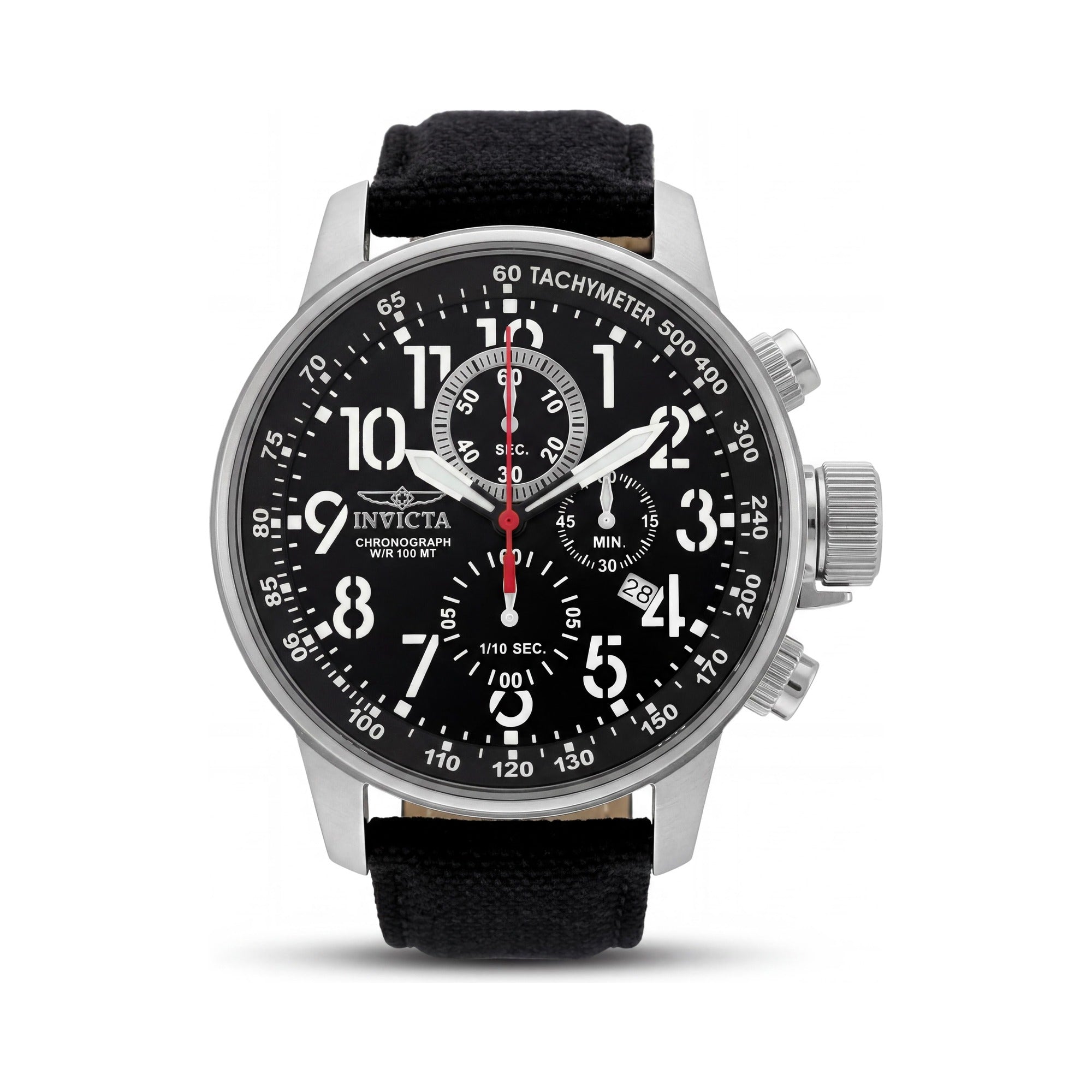 Reloj informal Invicta para hombre, esfera negra, acero inoxidable 46 mm, Photo 1