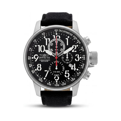Invicta Casual Black Dial Stainless Steel Men's Watch, 46mm