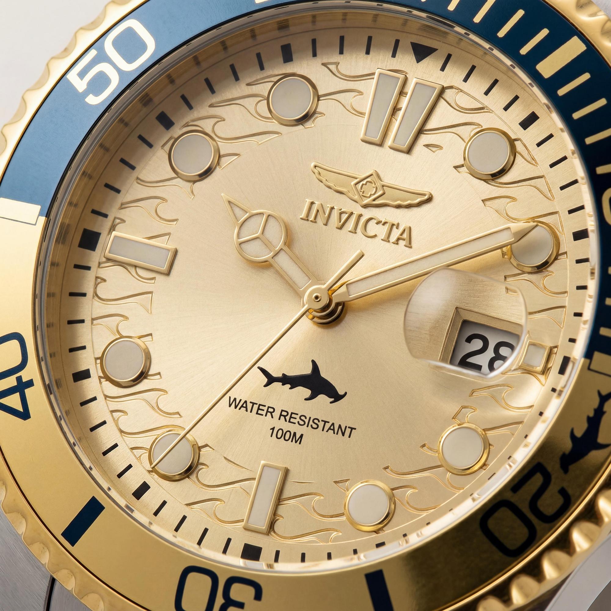 Reloj Invicta Diver Unisex, Esfera Dorada Acero Inoxidable 43mm, Photo 2