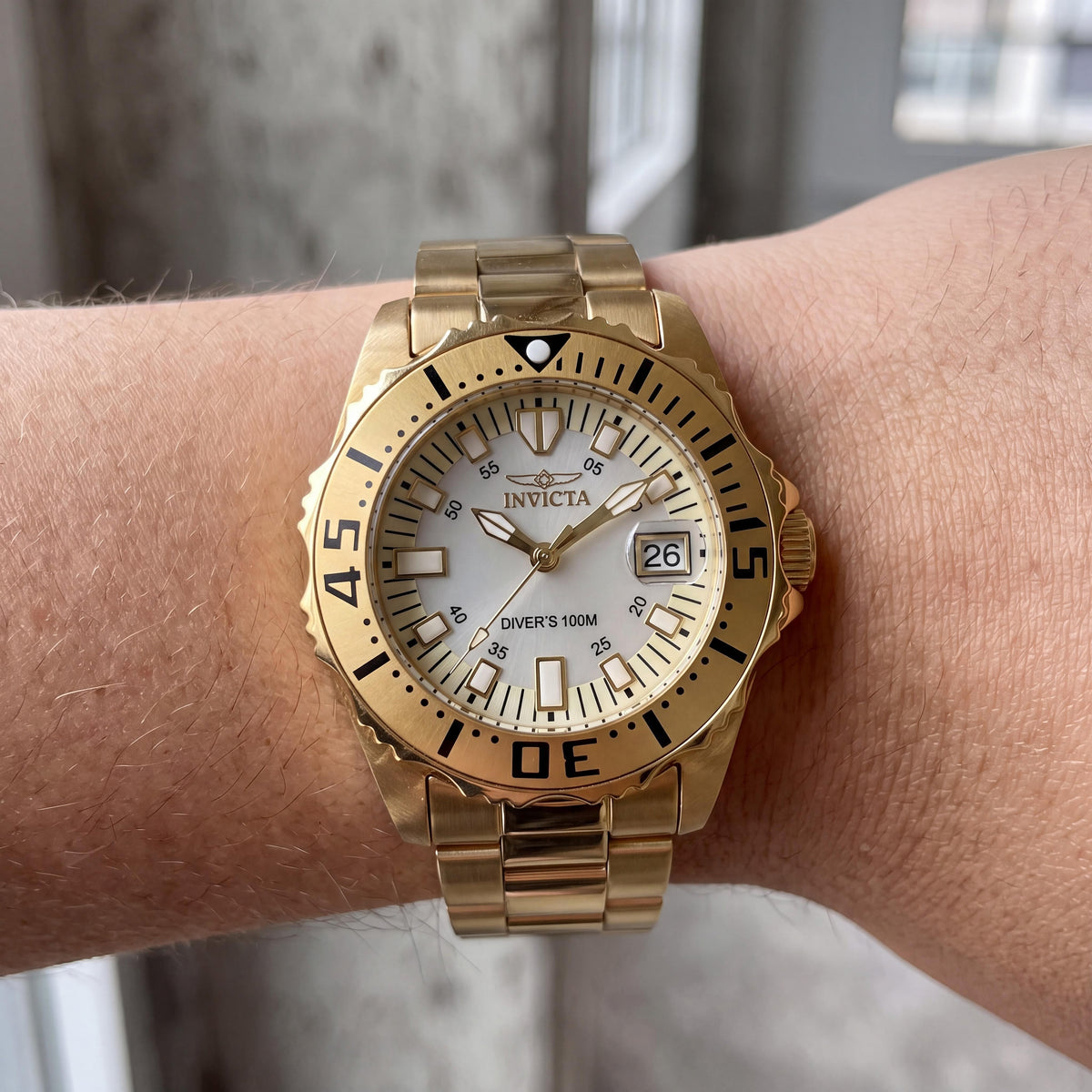 Reloj Invicta Elegant Diver 2963 Unisex Dorado, 30 mm, Photo 3