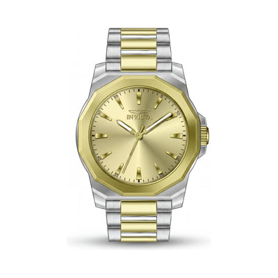 Invicta Fashionable Gold Dial Stainless Steel Men's Watch, 42mm
