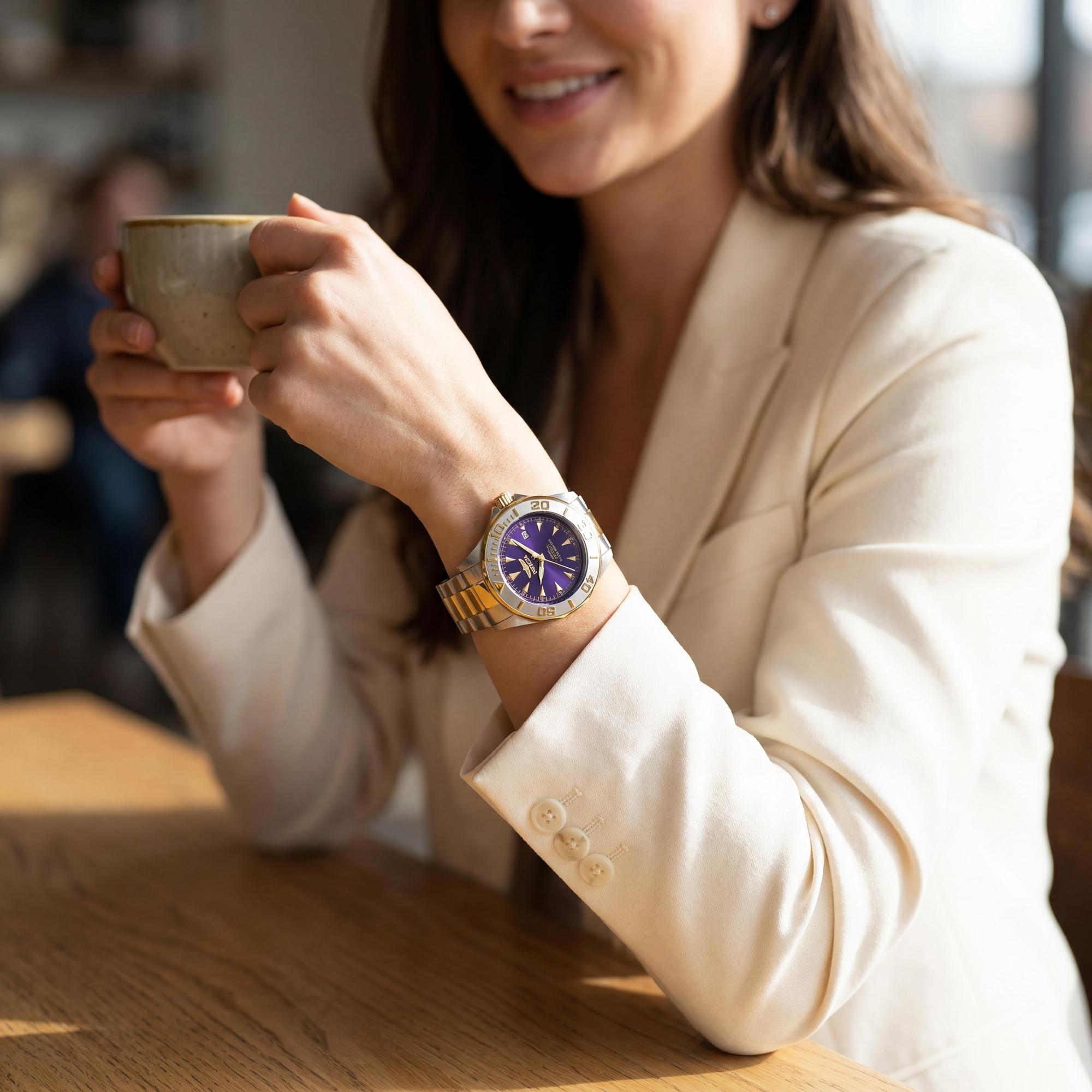 Invicta Reloj automático unisex, esfera azul, acero inoxidable 47 mm, Photo 4