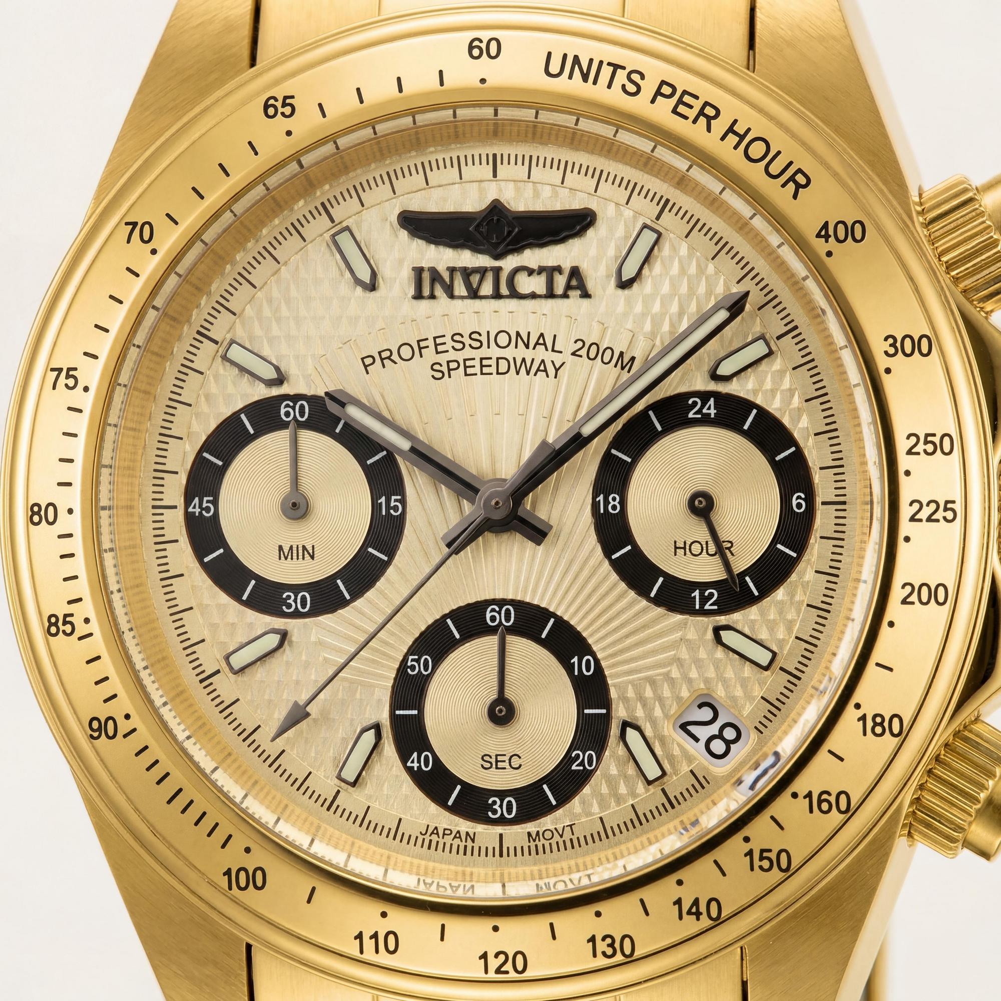 Reloj Cronógrafo Invicta Unisex, Esfera Dorada Acero Inoxidable 37mm, Photo 2