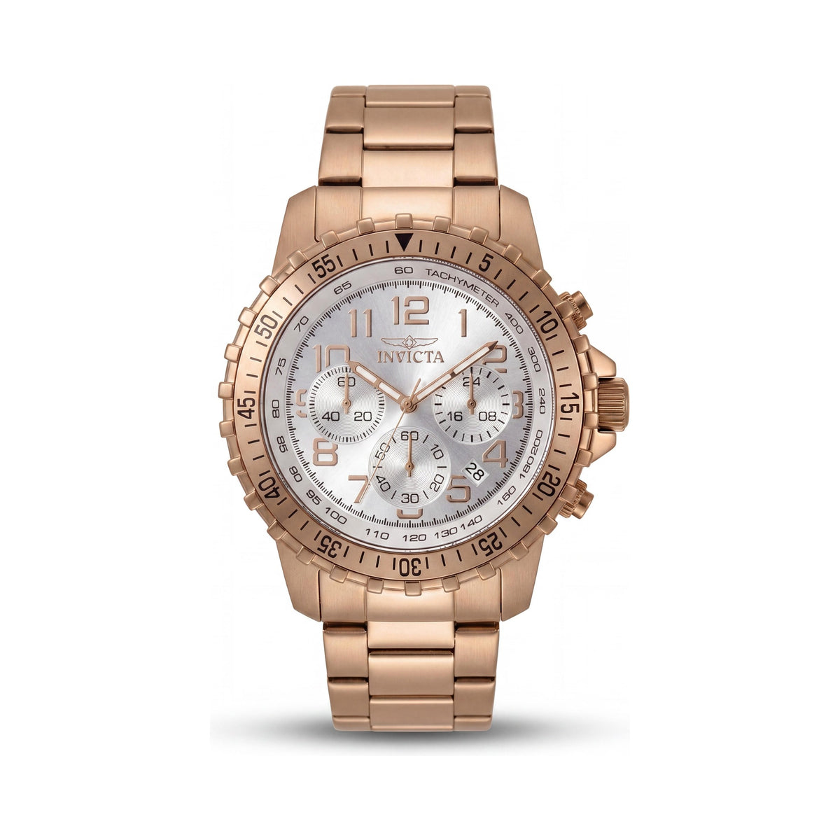 Invicta Men's Chronograph Watch, Silver Dial Stainless Steel 45mm, Photo 1