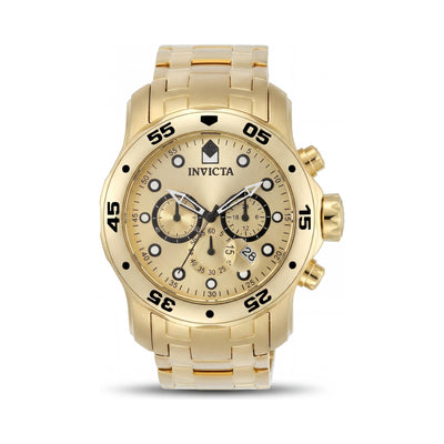 Invicta Gold Dial Stainless Steel Unisex Watch